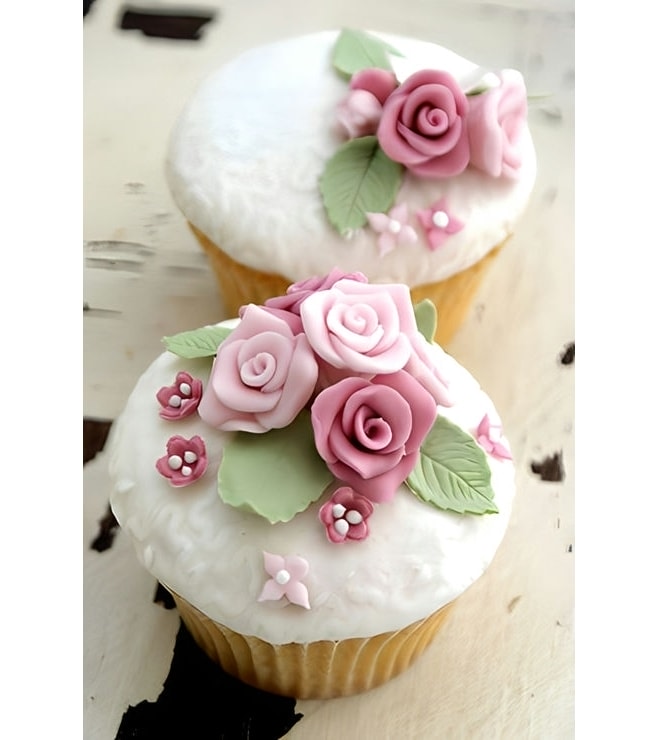 Vintage Rose Cupcakes