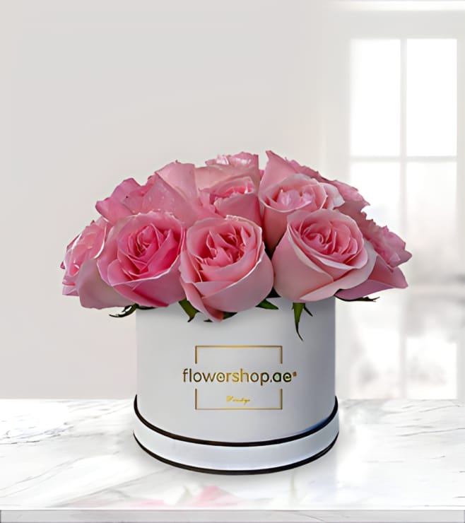 Pink Rose Surprise Hatbox