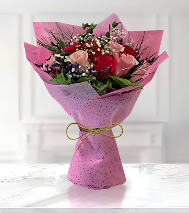 Pink Heartstrings Bouquet