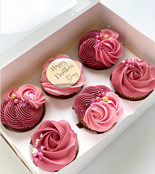 Blushing Mother's Day Cupcakes