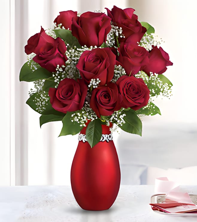 Kiss of the Rose Bouquet, Valentine Flowers