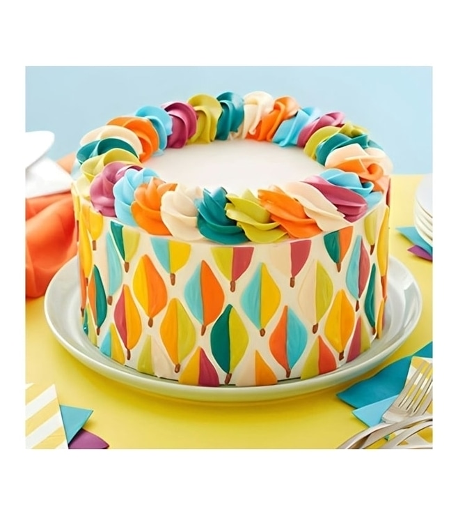Colorful Candy Leaves Cake