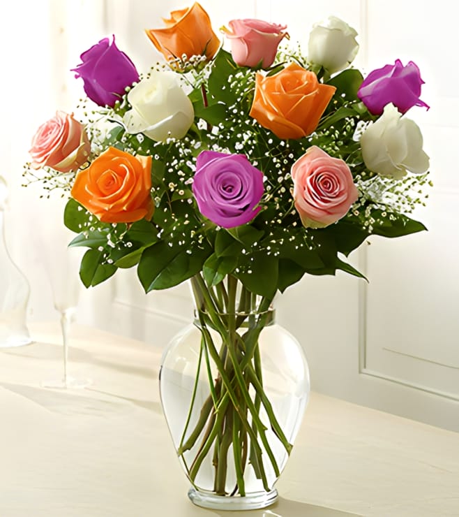 Multicolor Rose Elegance, Thank You