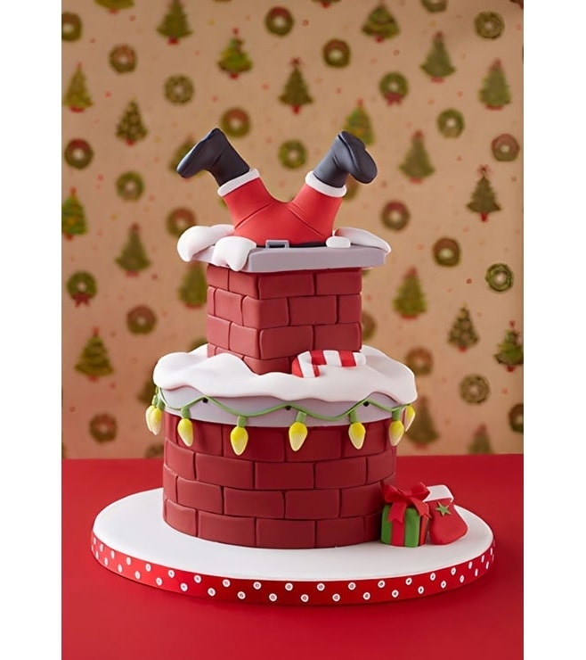 Santa Down The Chimney Cake