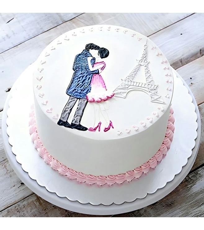 Love in Paris Cake