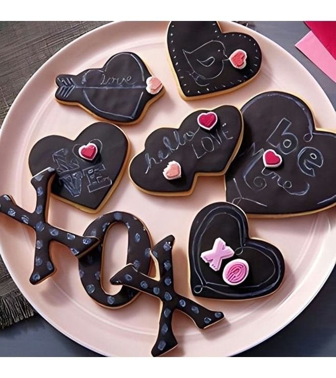 Chalkboard Lovenotes Cookies
