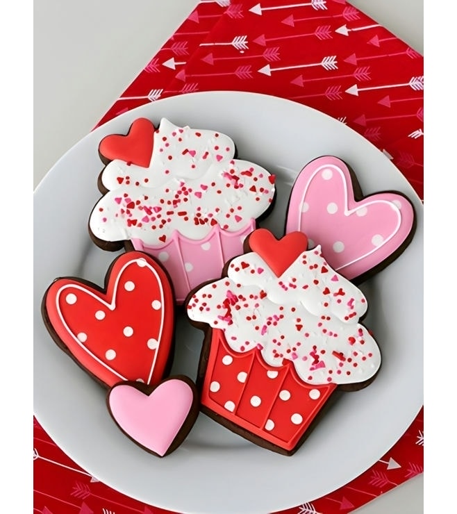 Polka Dot Valentine's Cookies