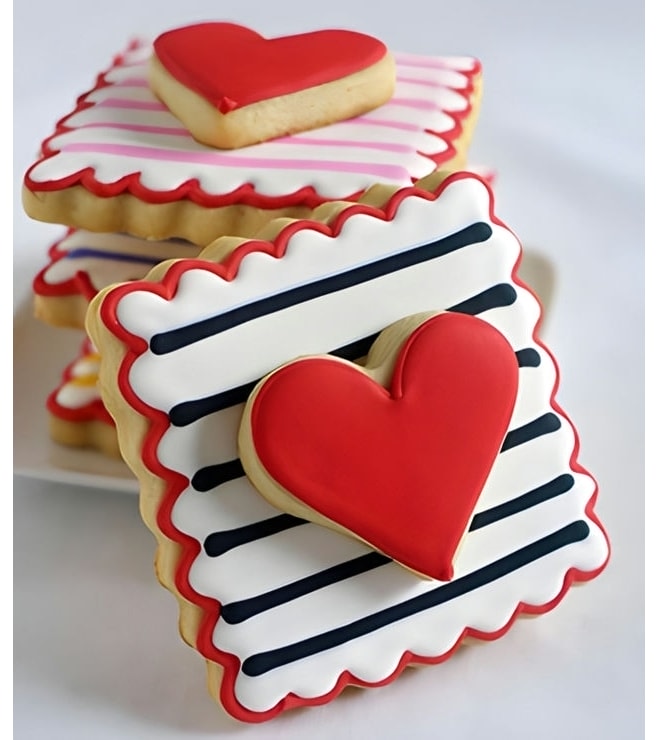 Trendy Valentine's Cookie Squares
