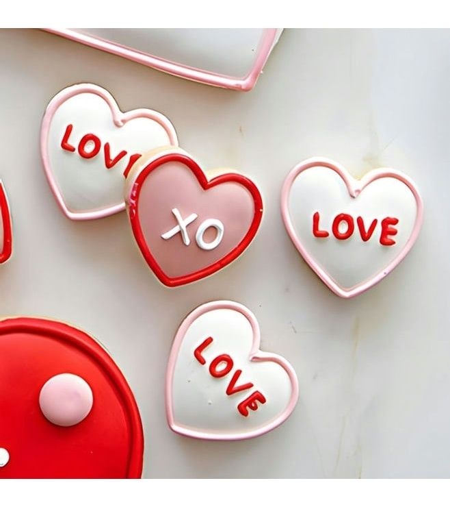 Love & XO Valentine's Cookies
