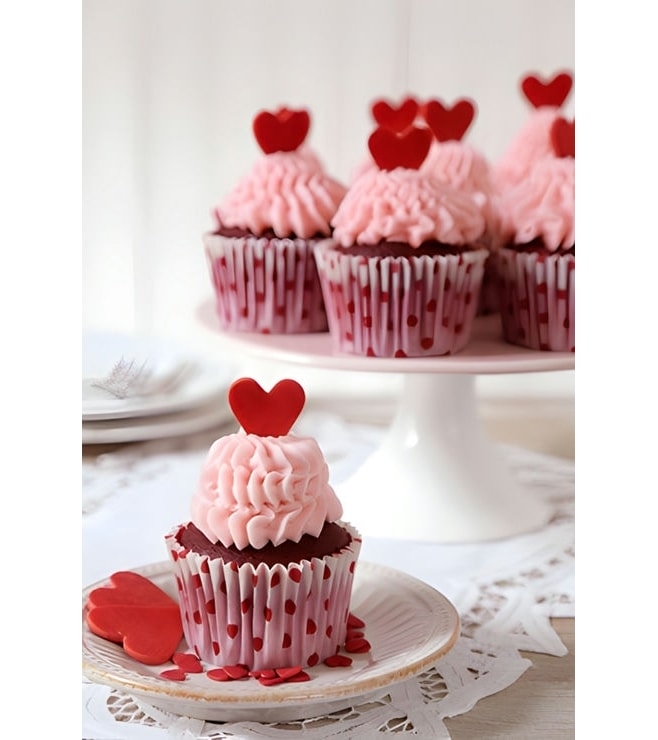 Lucious Pink Dozen Cupcakes