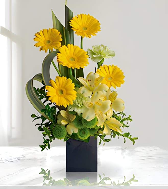 Yellow Cherished Bouquet, Get Well