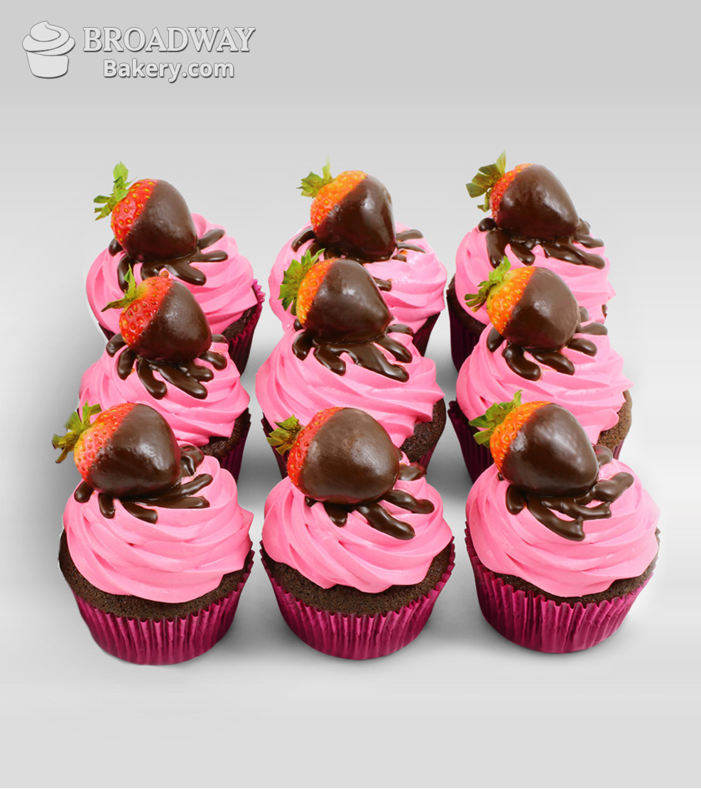 Strawberry Burst - 2 Cupcakes