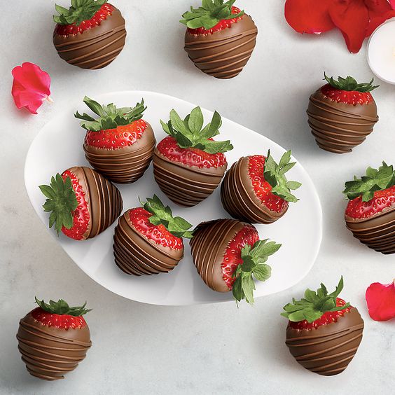 Swizzled Dipped Strawberries
