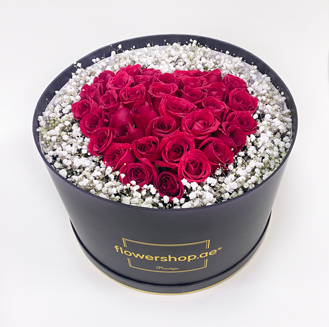 Stunning Rose Black Hatbox