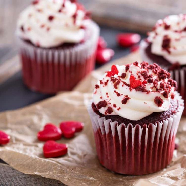 Red Velvet Hearts Dozen Cupcakes
