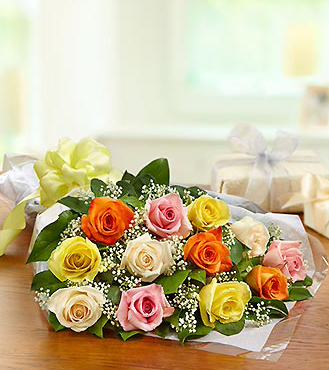 One Dozen Rose Presentation Bouquet