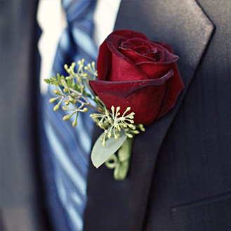 Debonair Rose Boutonniere