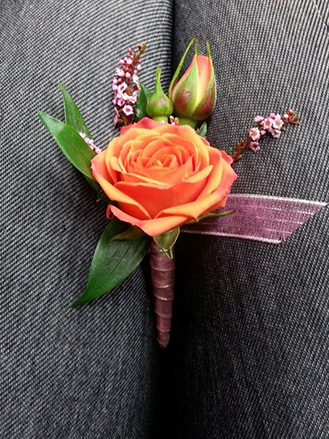 Bright & Bold Boutonniere