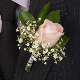 Suave Serenity Boutonniere