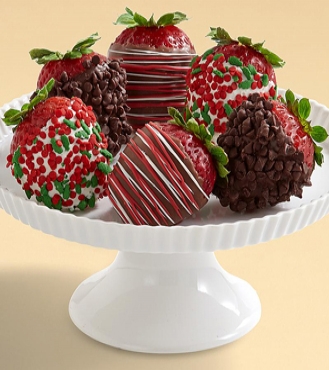 Christmas Confetti Dipped Strawberries