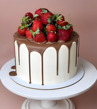 Strawberry Crowned Cake