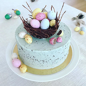 vintage birds nest easter