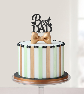 Gold Bow Tie Father's Day Cake