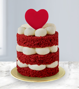 Fluttering Heart Red Velvet Mono Cake