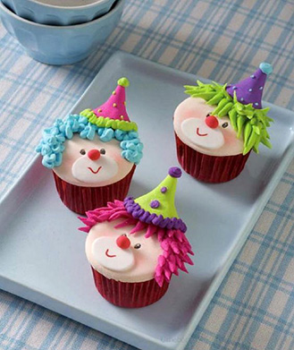 Colorful Clowns Dozen Cupcakes