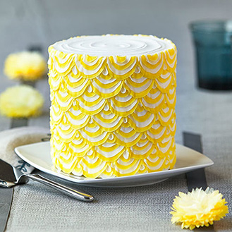 Yellow Drapes Cake