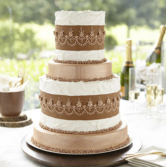 Bronze Tiered Cake