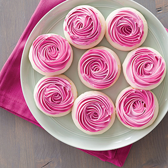 Pretty Pink Swirl Cookies