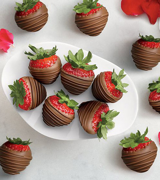 Swizzled Dipped Strawberries