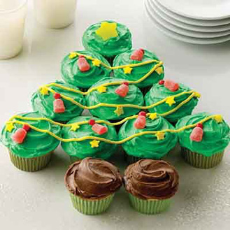 Pullapart Christmas Tree Cupcakes