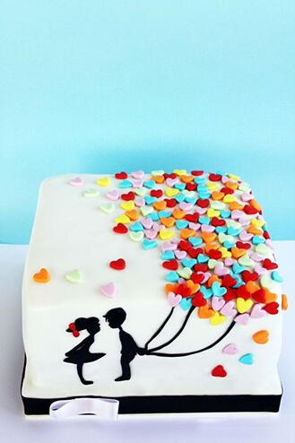 Sweet Surprise Balloons Cake