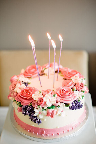 Wild Buttercream Flowers Cake