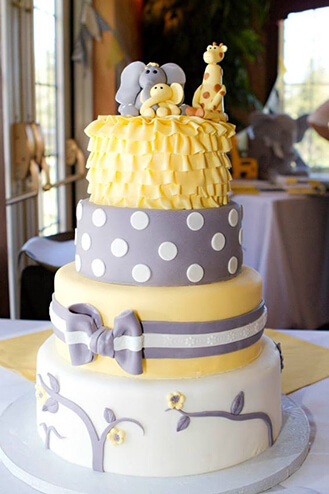 Animal Friends Multi Tiered Baby Cake