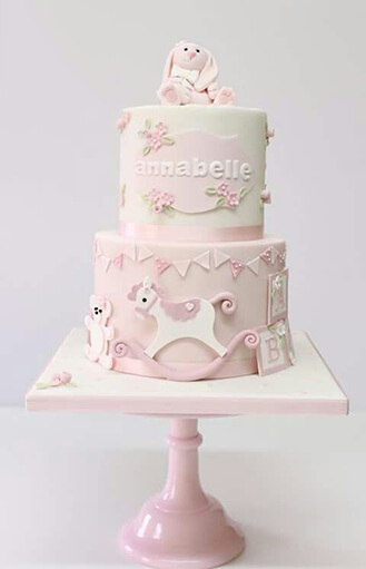 Snuggle Bunny Baby Cake