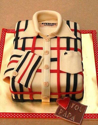 burberry shirt cake