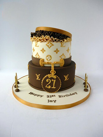 vuitton gift box cake