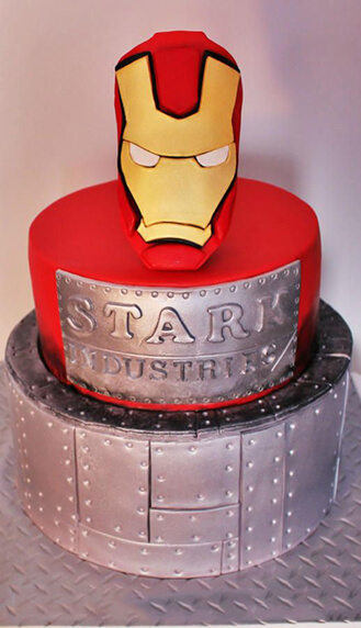 Manufacturer's Label Iron Man Cake