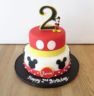 Mickey Mouse 2 Tier Cake