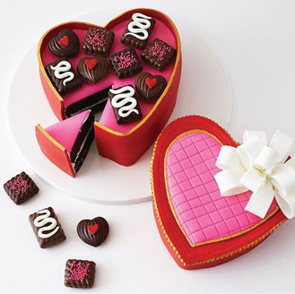 Candy Box Heart Shaped Cake