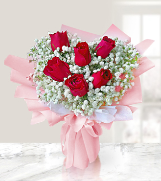 Charming Red Rose Bouquet