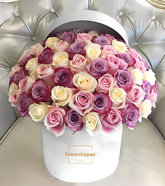 Flawless Beauty Rose Hatbox