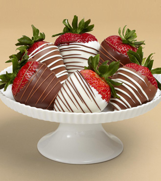 Swizzled Berries - 6 Dipped Strawberries