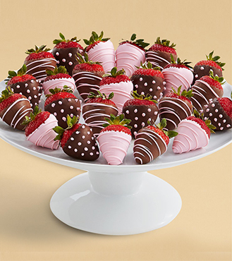 Tickled Pink - Two Dozen Dipped Strawberries
