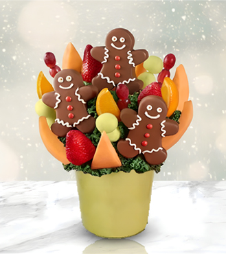 Gingerbread Man Fruit Bouquet