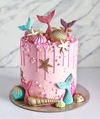 Golden Sea Life Cake