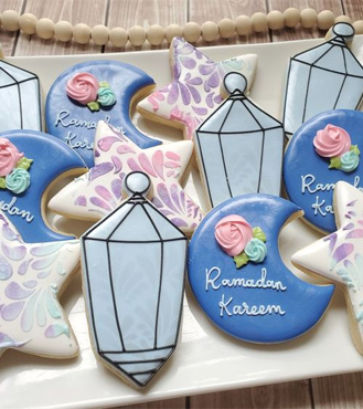 Hues of Blue Ramadan Cookies